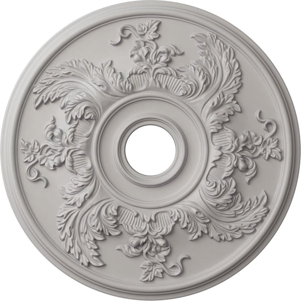 Ekena Millwork Acanthus Twist Medallion (Canopies up to 8 3/8"), 23 5/8"OD x 4 5/8"ID x 1 7/8"P, Ultra Pure White CM23ACUWF - main